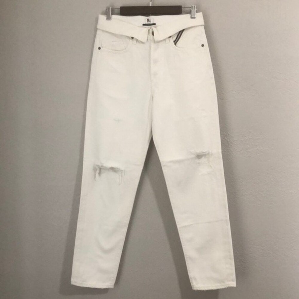Jean Atelier Women’s Size 28 High Rise Flip Waist Distressed Denim Jeans